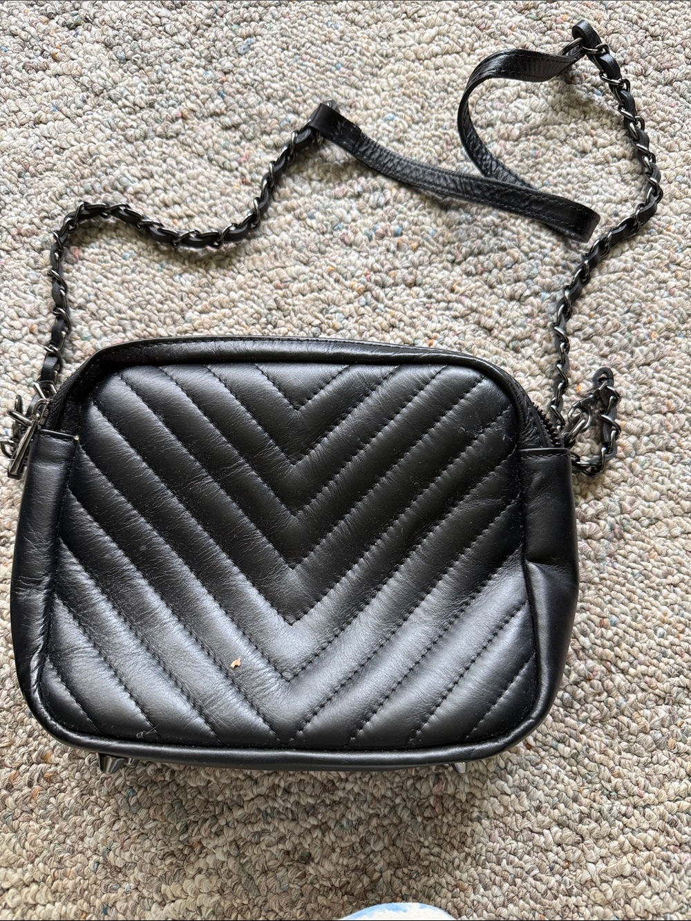 Made in Italy Vera Pelle Quilted Crossbody Bag - Women's Shoulder Bag